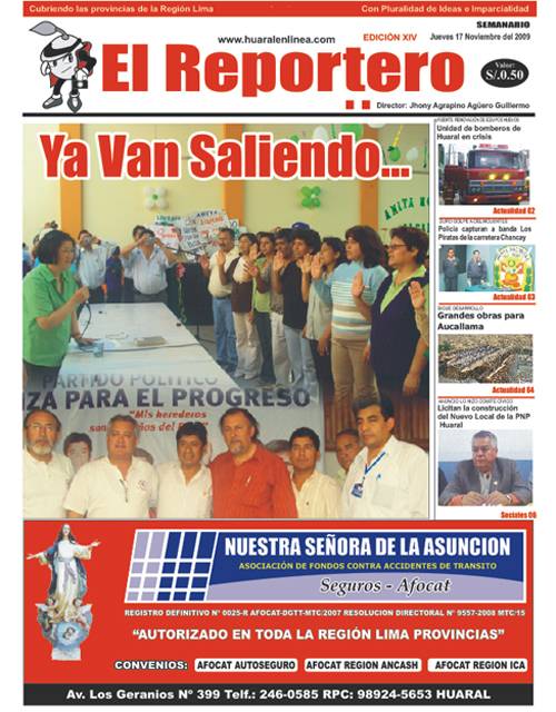 Portada edición 14 - El Reportero Noviembre