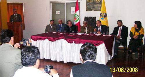 Autoridades de San Marcos y Alcalde Jaime Uribe