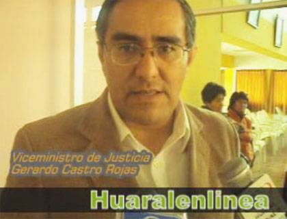 Gerardo Castro Rojas Viceministro Justicia en Huaral